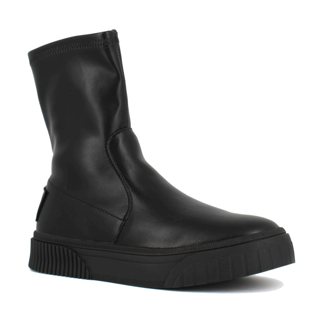 black casual closed boots