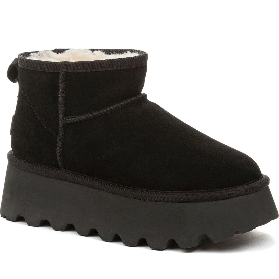 black casual closed booties