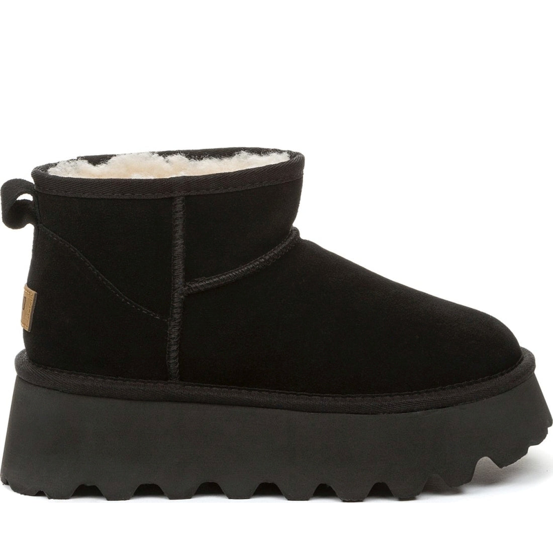 black casual closed booties