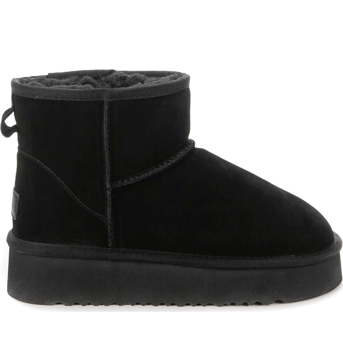 black casual closed booties