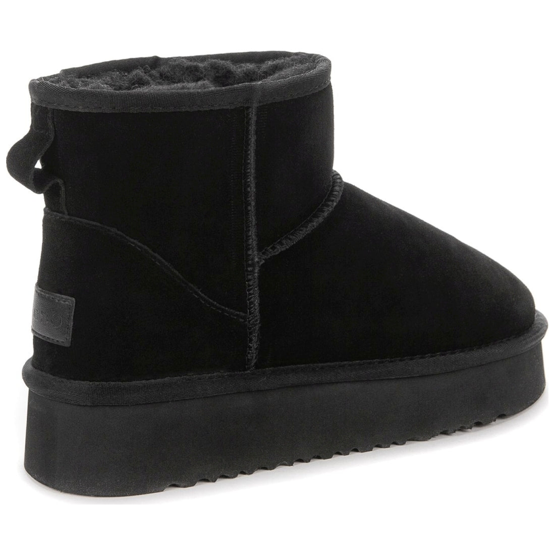 black casual closed booties