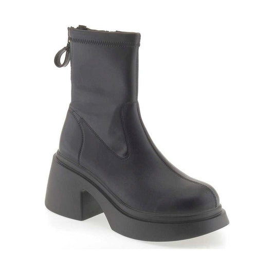 black elegant closed booties