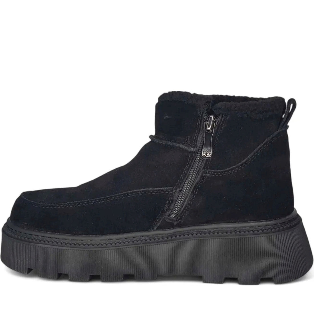 black casual closed booties