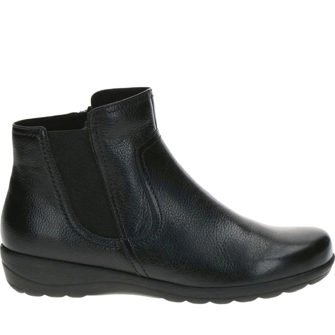 black casual closed booties