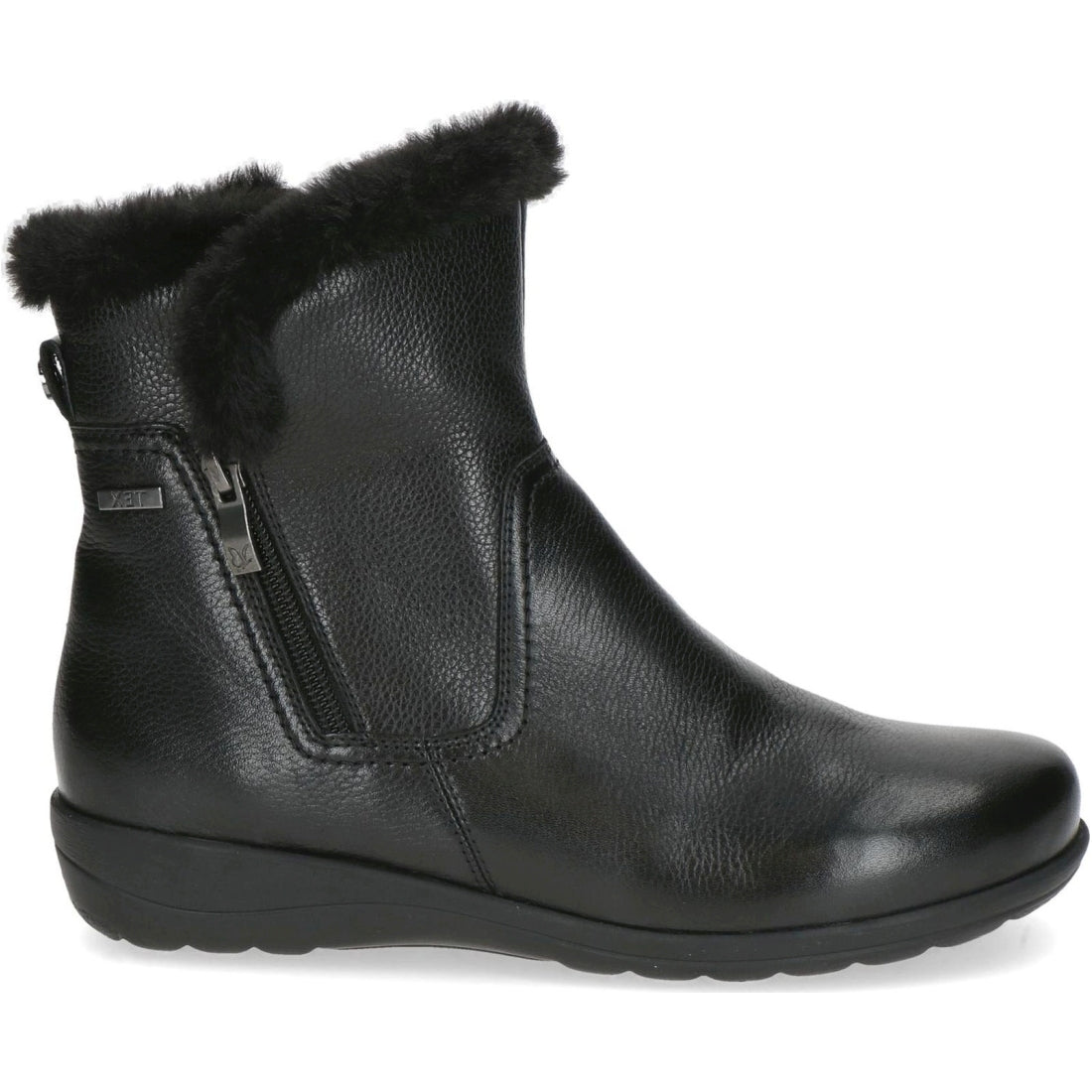 black casual closed booties