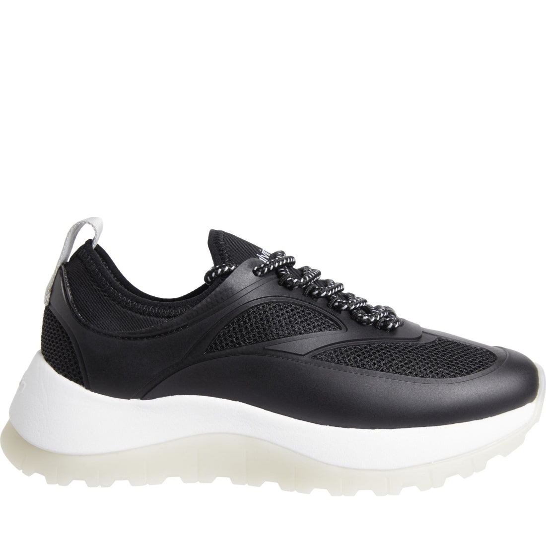 lace up pearl mix leisure trainers