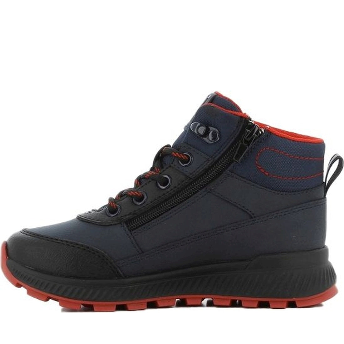 boys kids high sneakers navy red