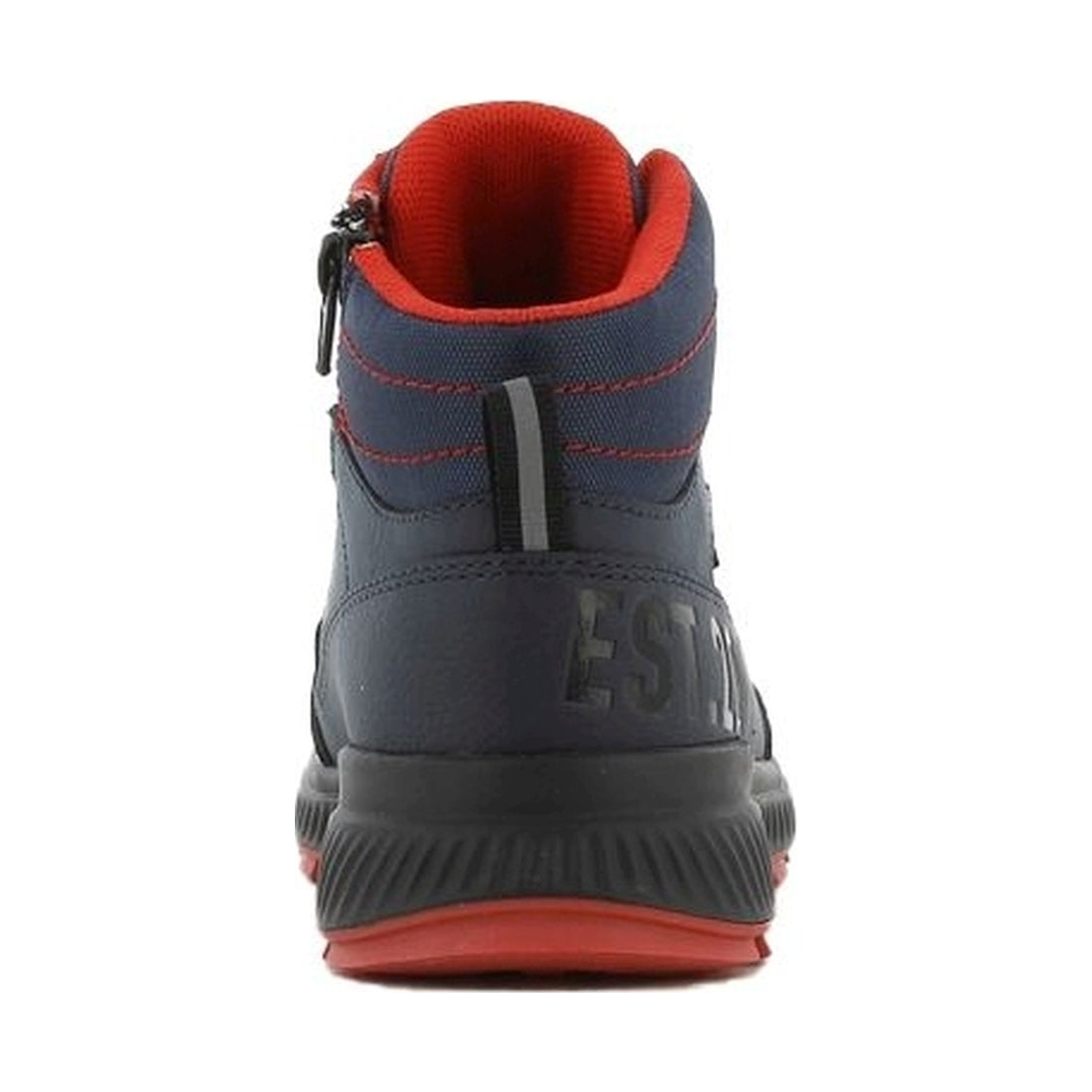 boys kids high sneakers navy red