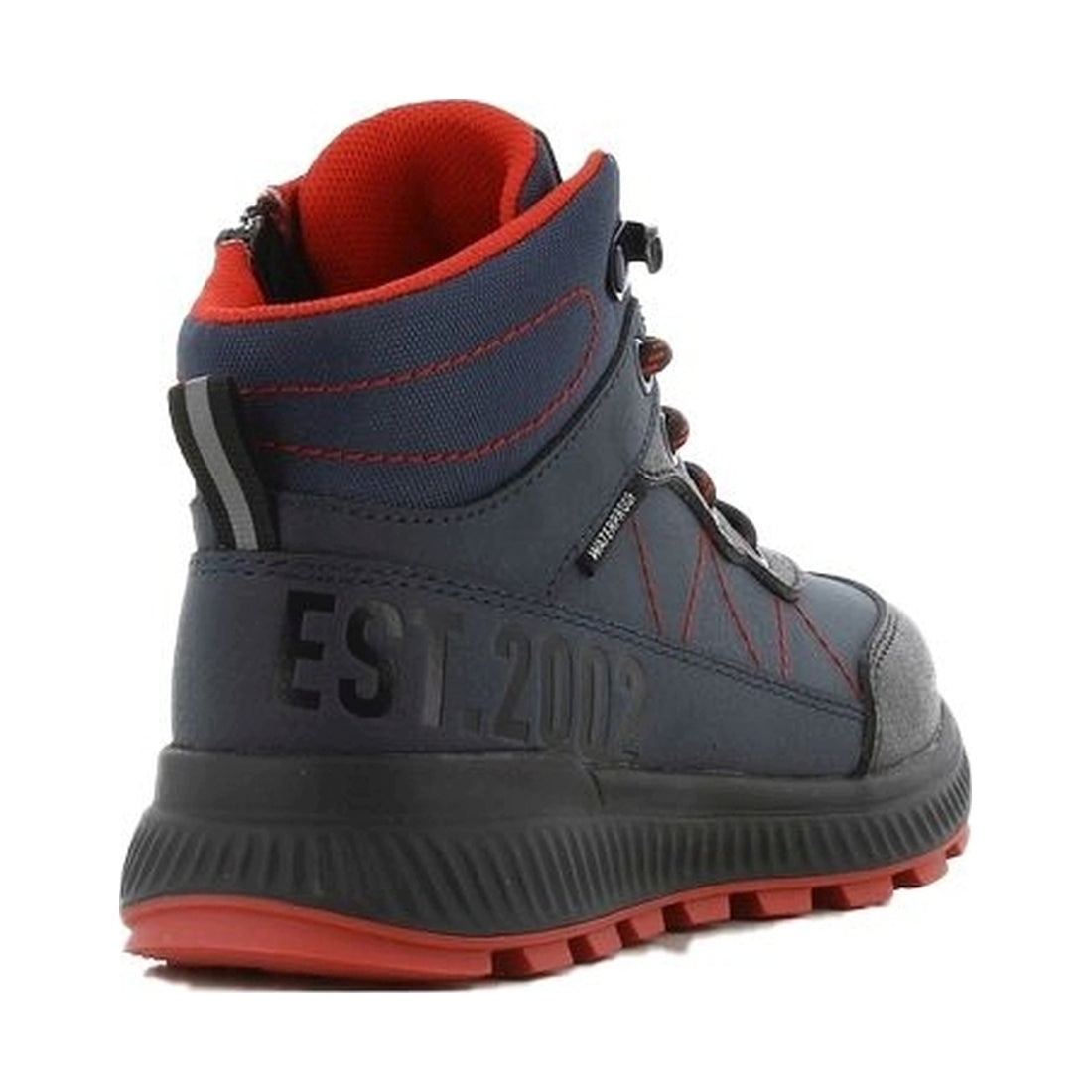 boys kids high sneakers navy red