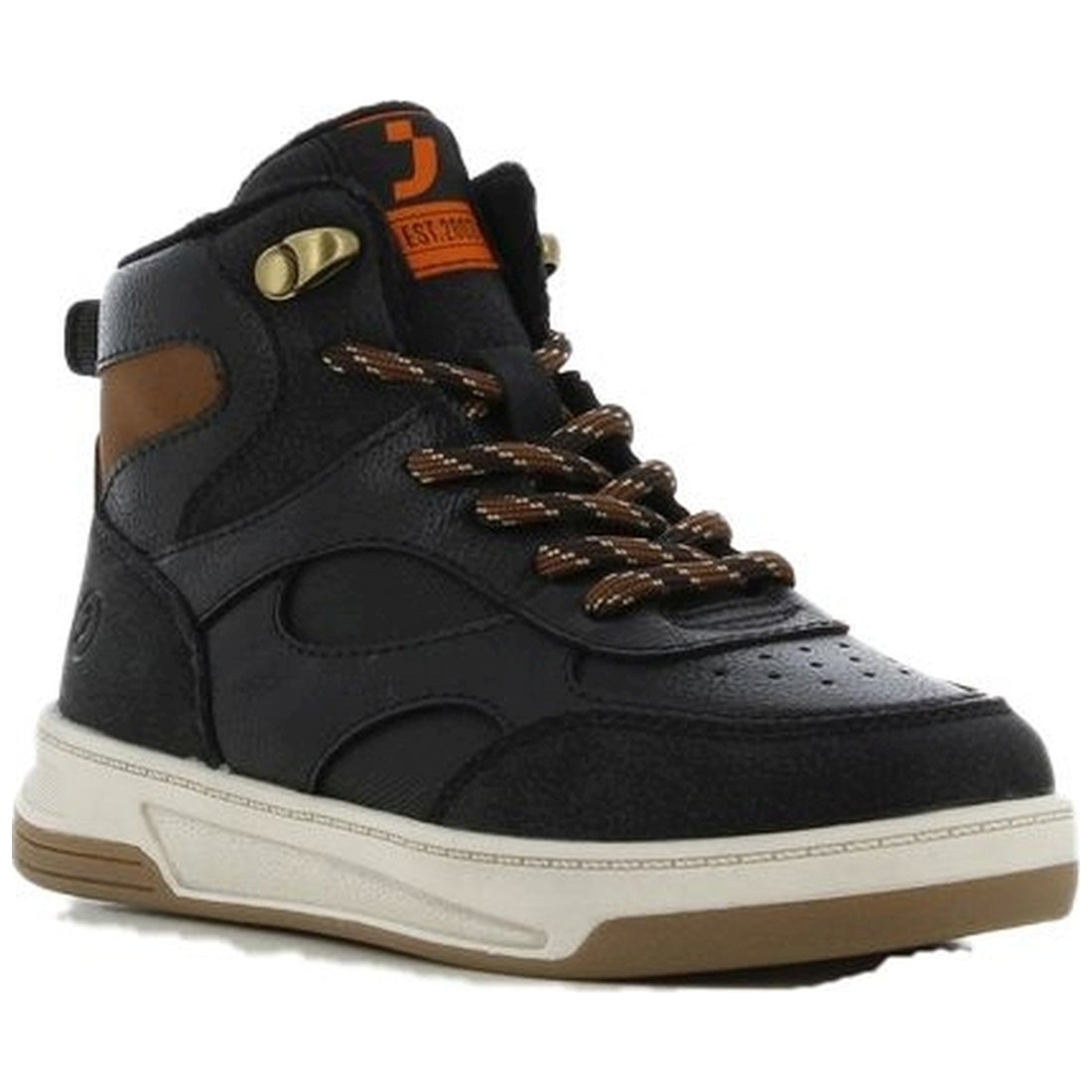 boys kids high sneakers black natural