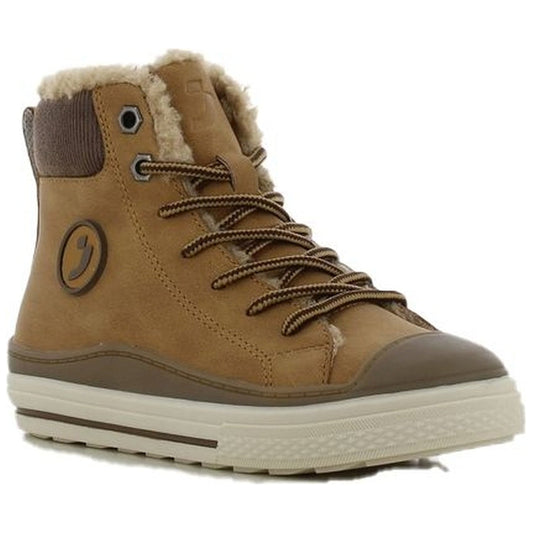 boys kids high sneakers camel dark brown