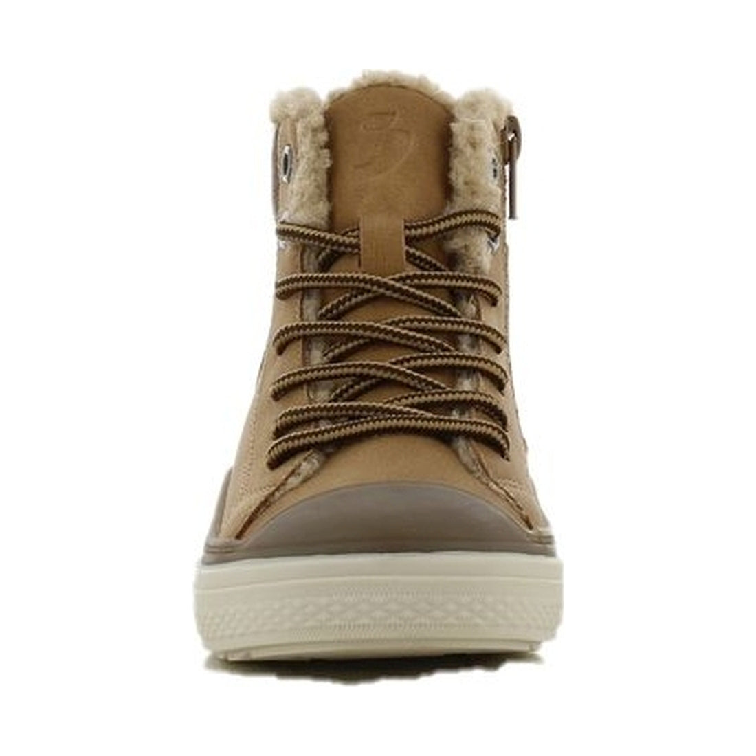 boys kids high sneakers camel dark brown