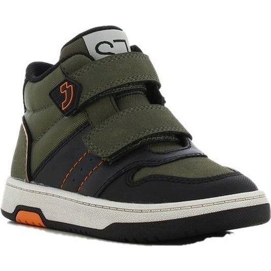 boys kids high sneakers khaki orange