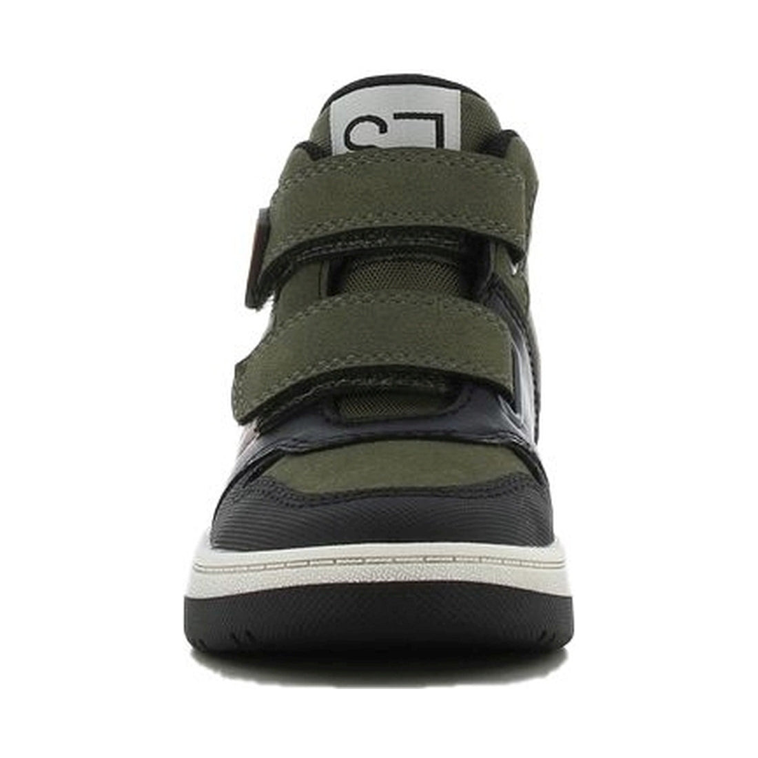 boys kids high sneakers khaki orange