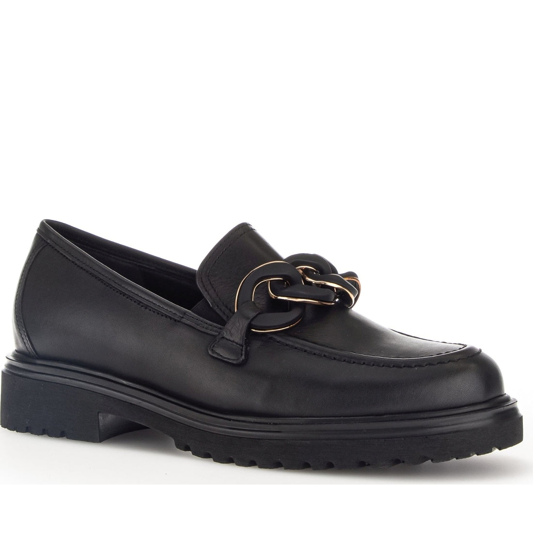 black casual closed loafers