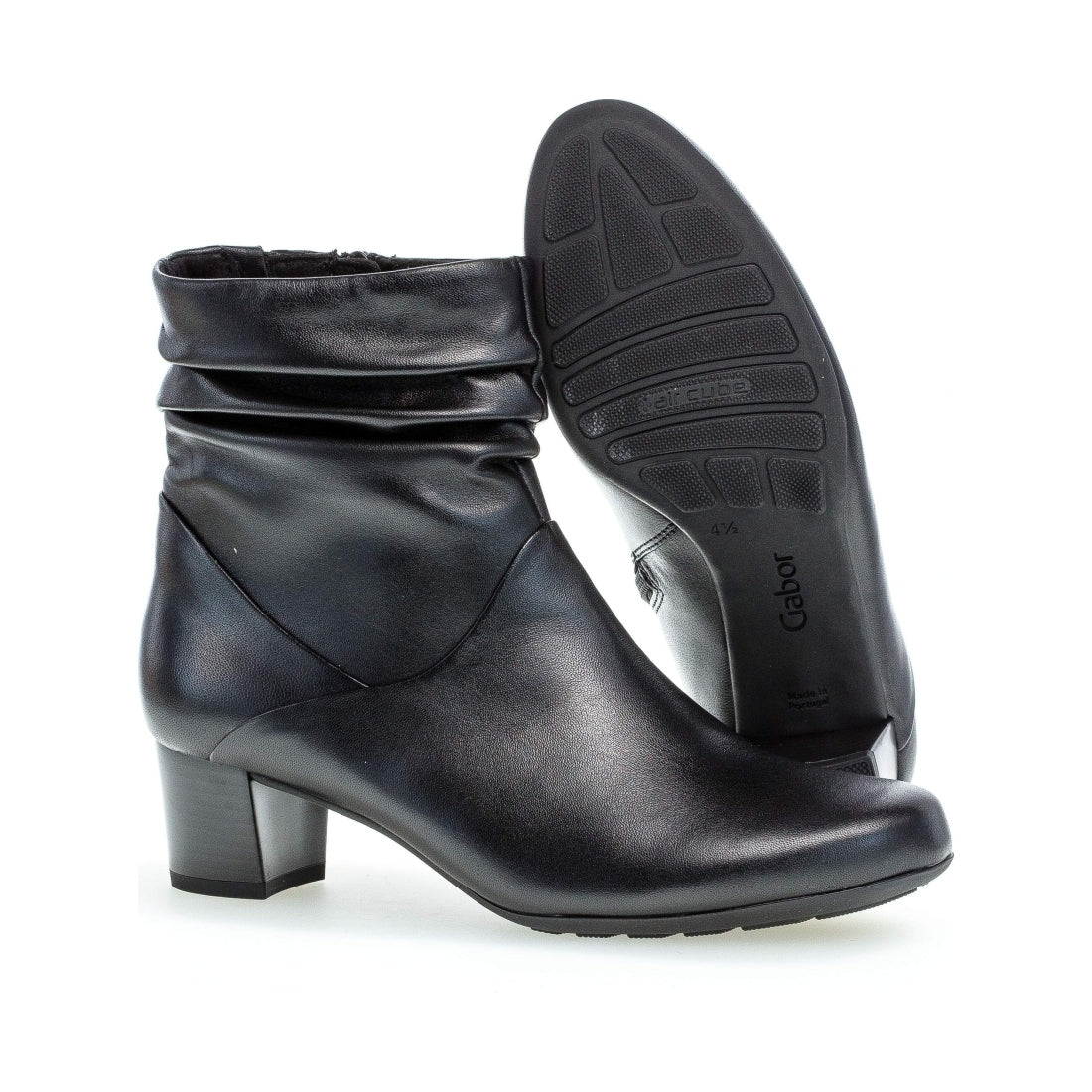 black casual closed booties