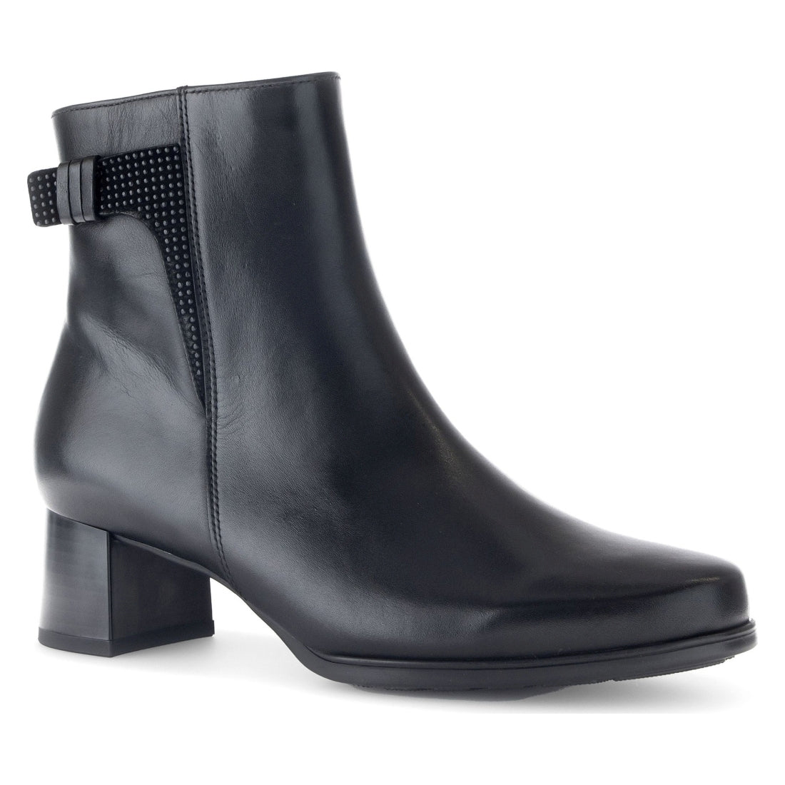 black casual closed booties