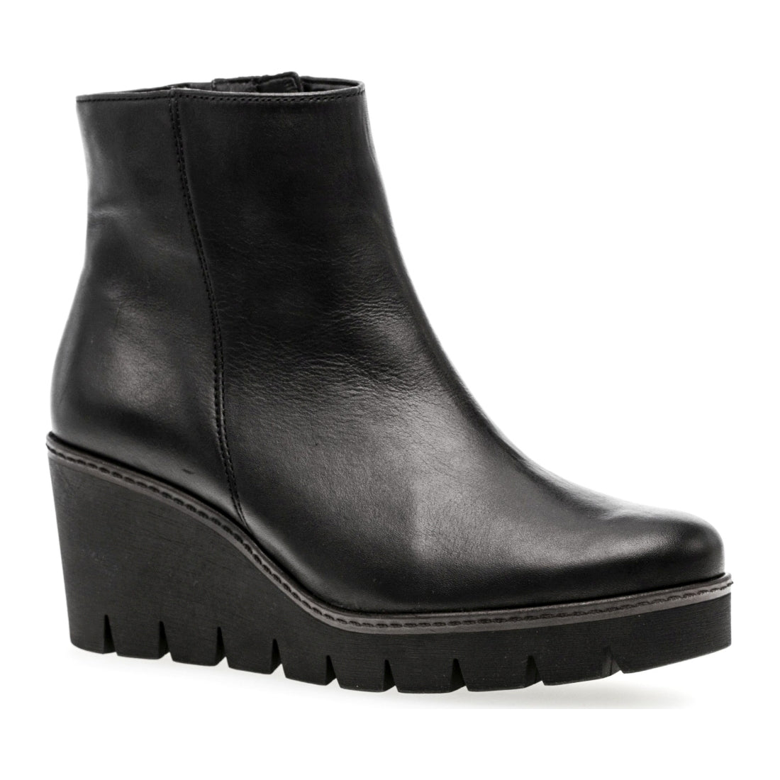 black casual closed booties