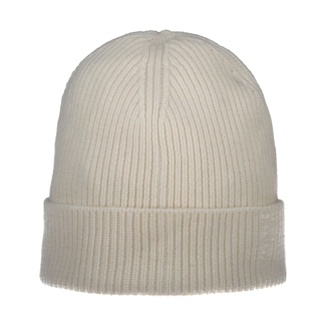 wool ribbed beanie cream