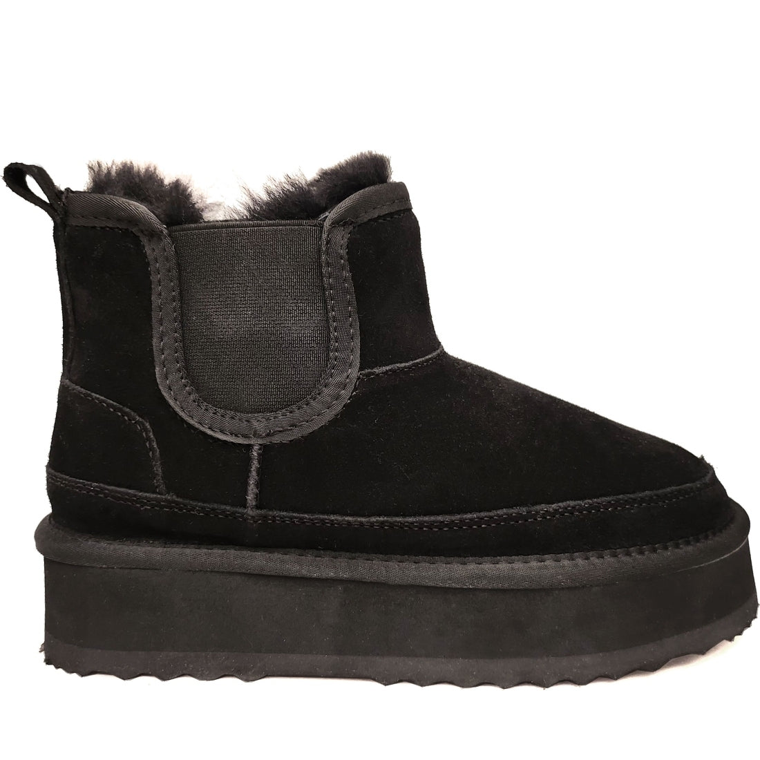 black casual closed warm boots