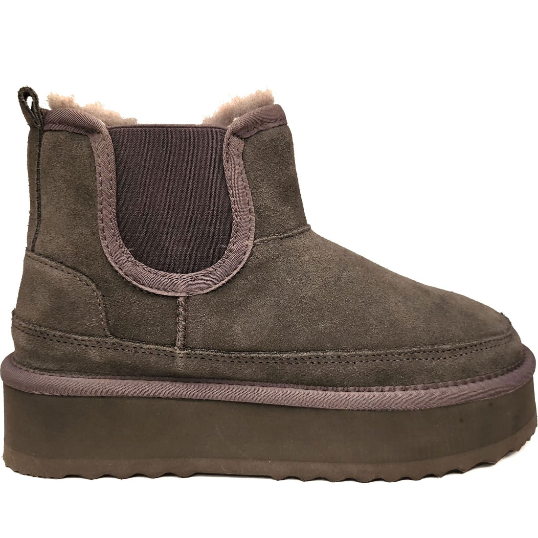 grey casual closed warm boots