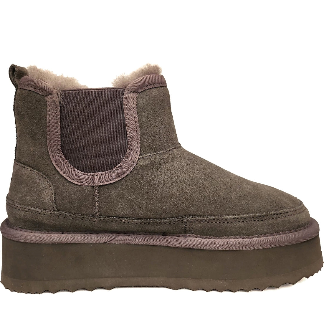 grey casual closed warm boots