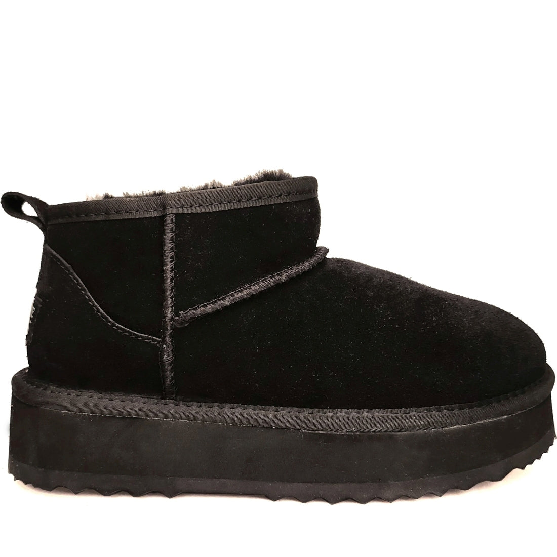 black casual closed warm boots