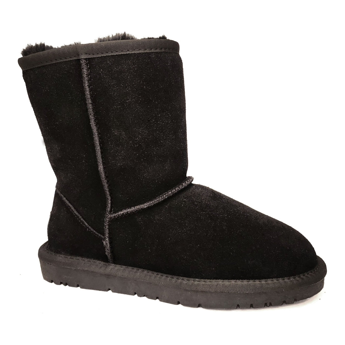 black casual closed warm boots