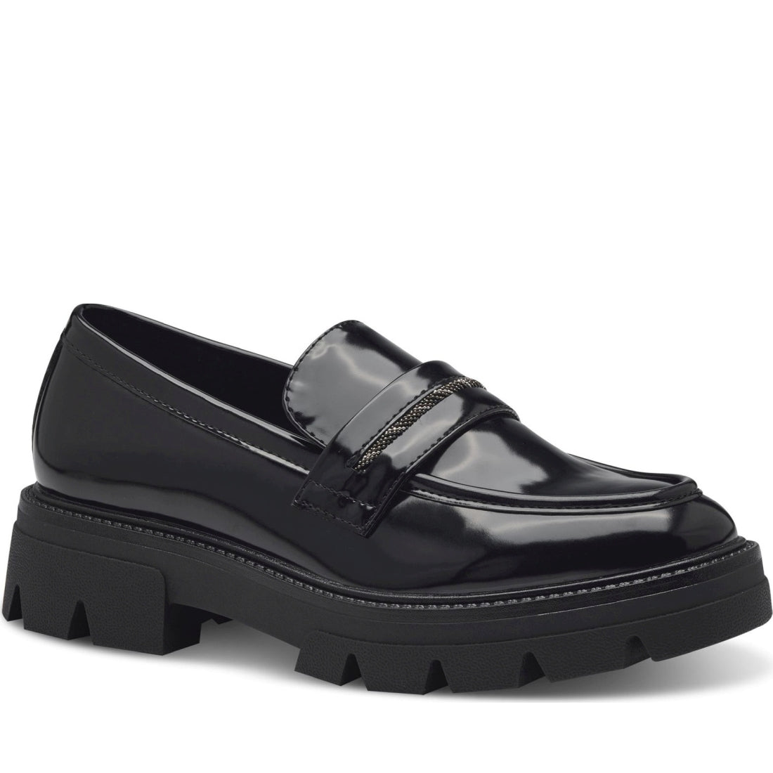 black elegant closed loafers