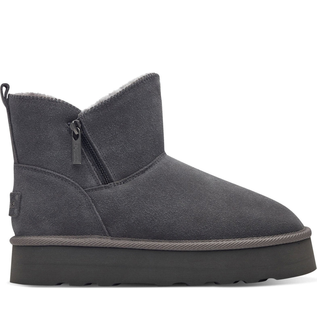 graphite casual closed booties