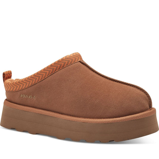 cognac casual closed booties