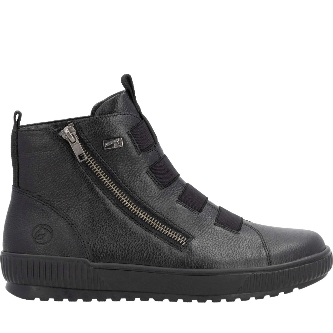 black casual closed ladies mid height boots