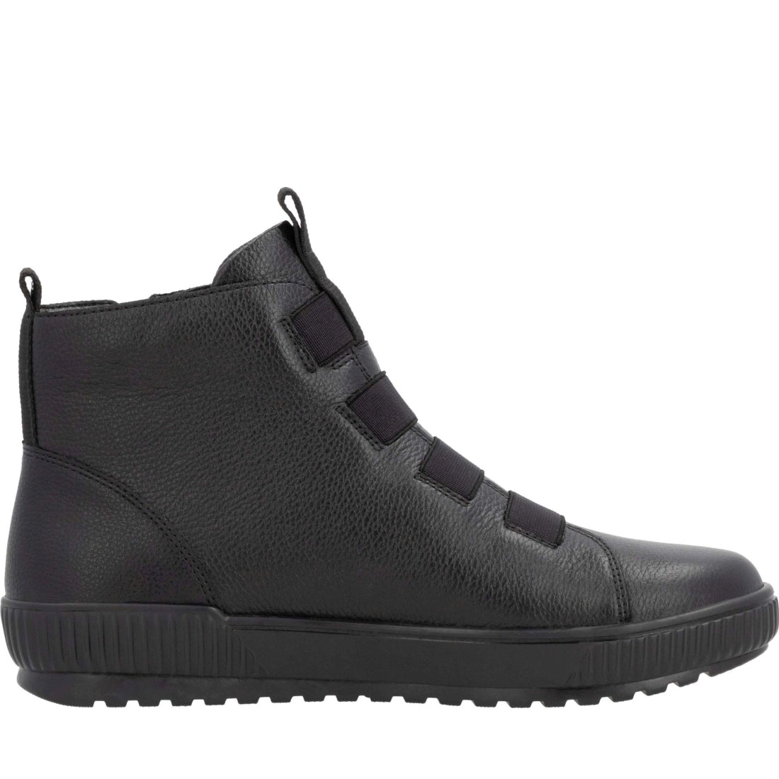 black casual closed ladies mid height boots