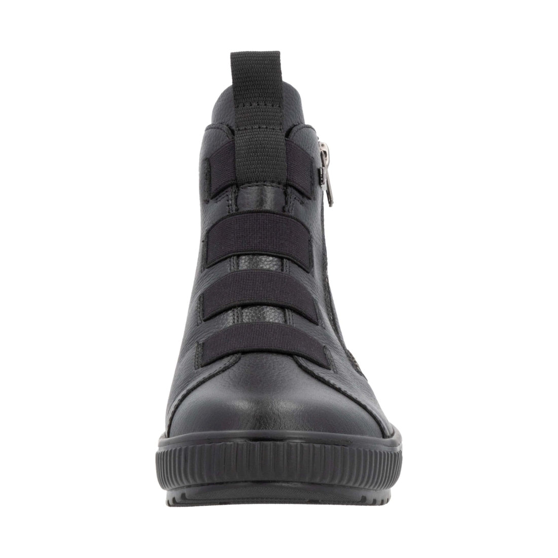 black casual closed ladies mid height boots