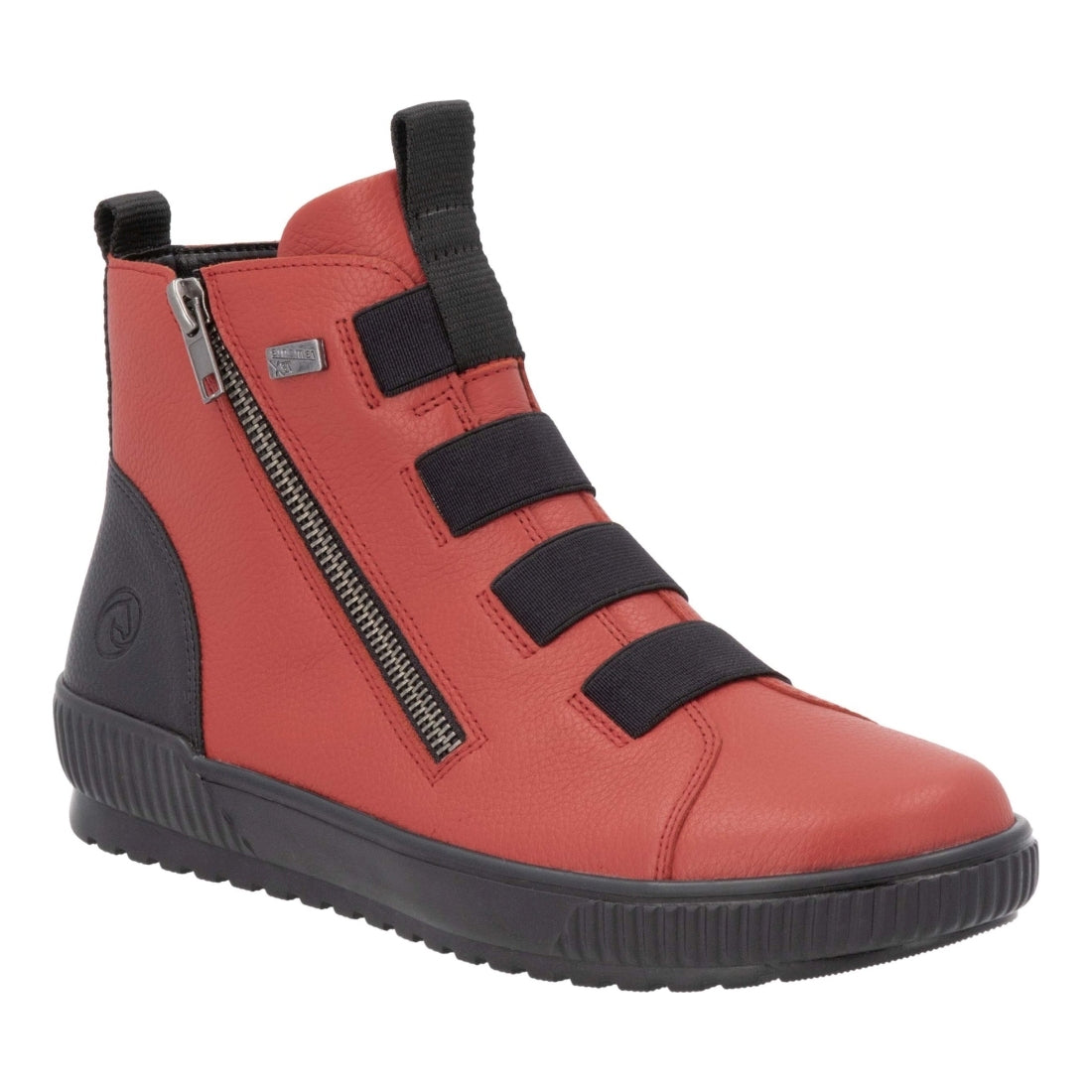 red combination casual closed ladies mid height boots