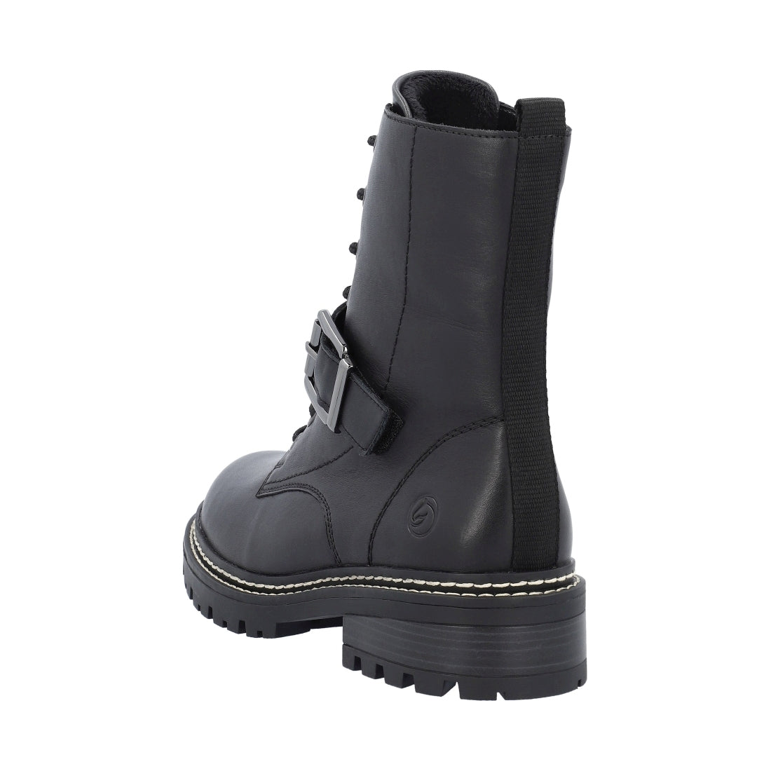 black casual closed ladies mid height boots