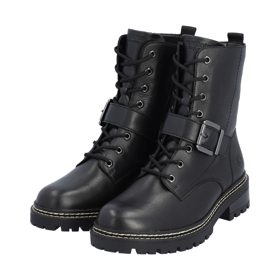 black casual closed ladies mid height boots