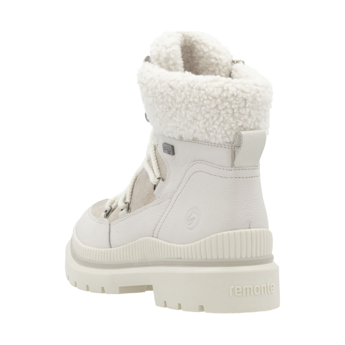 white combination casual closed ladies mid height boots