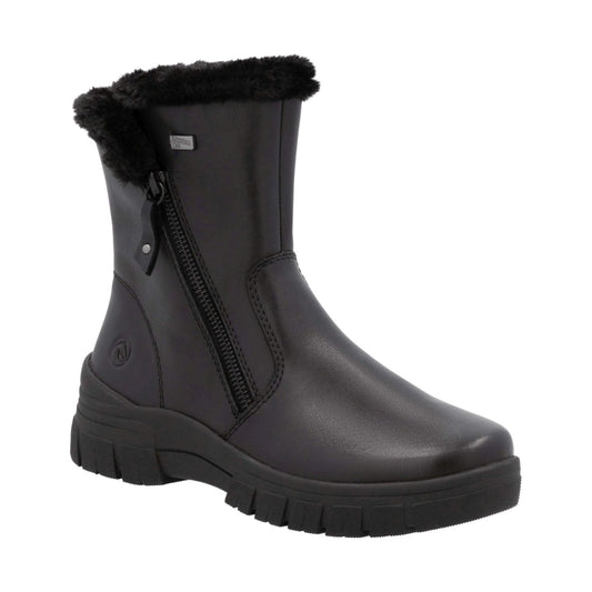 black casual closed ladies mid height boots