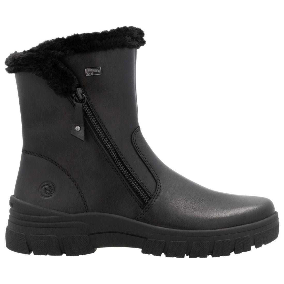 black casual closed ladies mid height boots