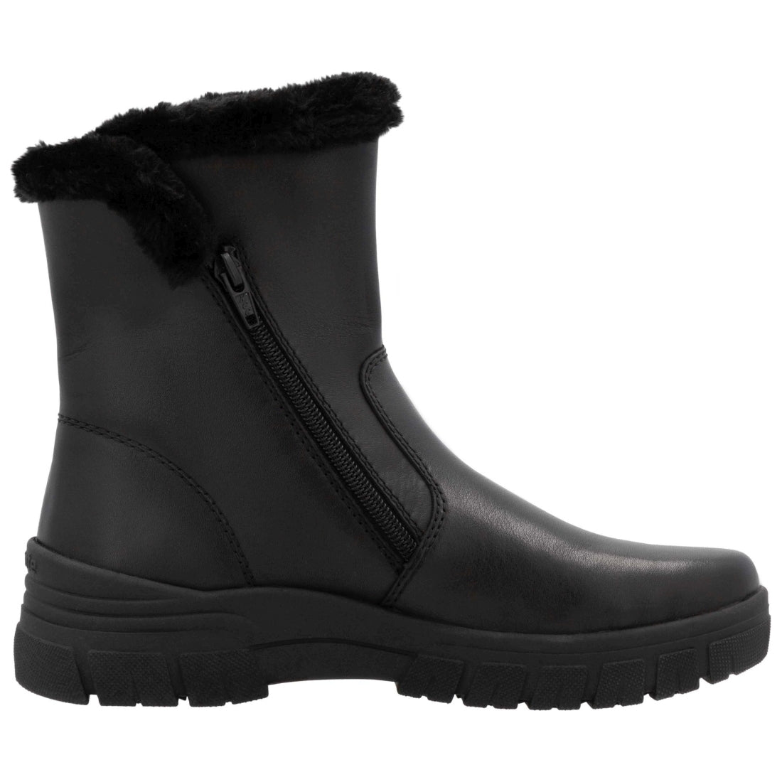 black casual closed ladies mid height boots