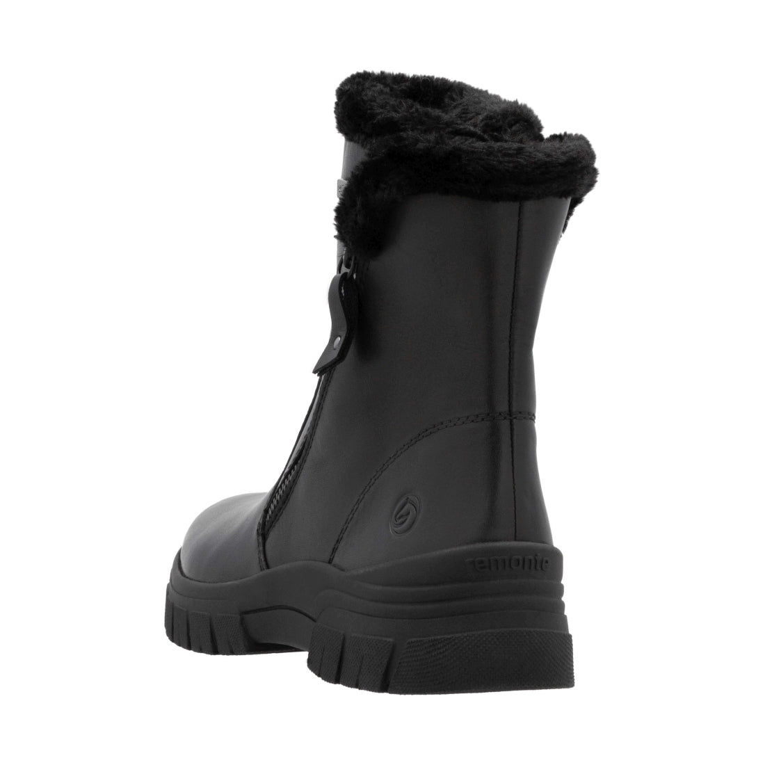 black casual closed ladies mid height boots