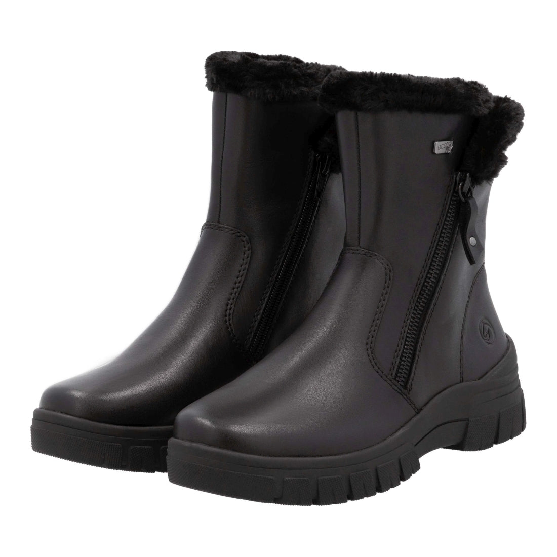 black casual closed ladies mid height boots