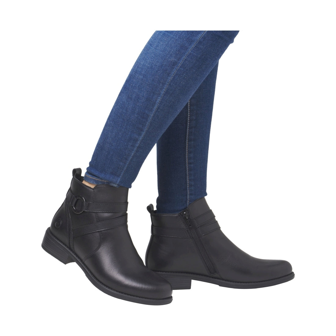 black casual closed ladies mid height boots