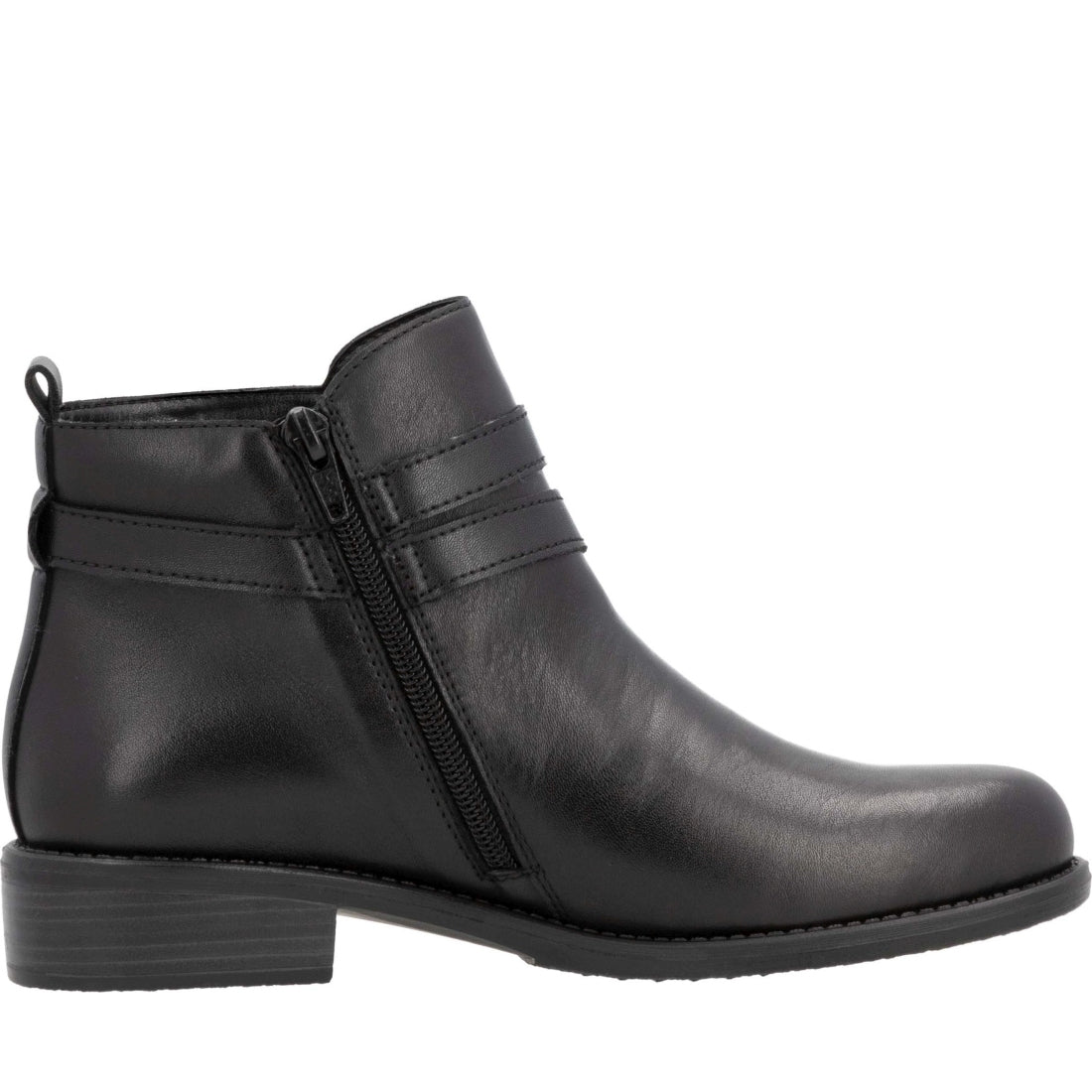 black casual closed ladies mid height boots