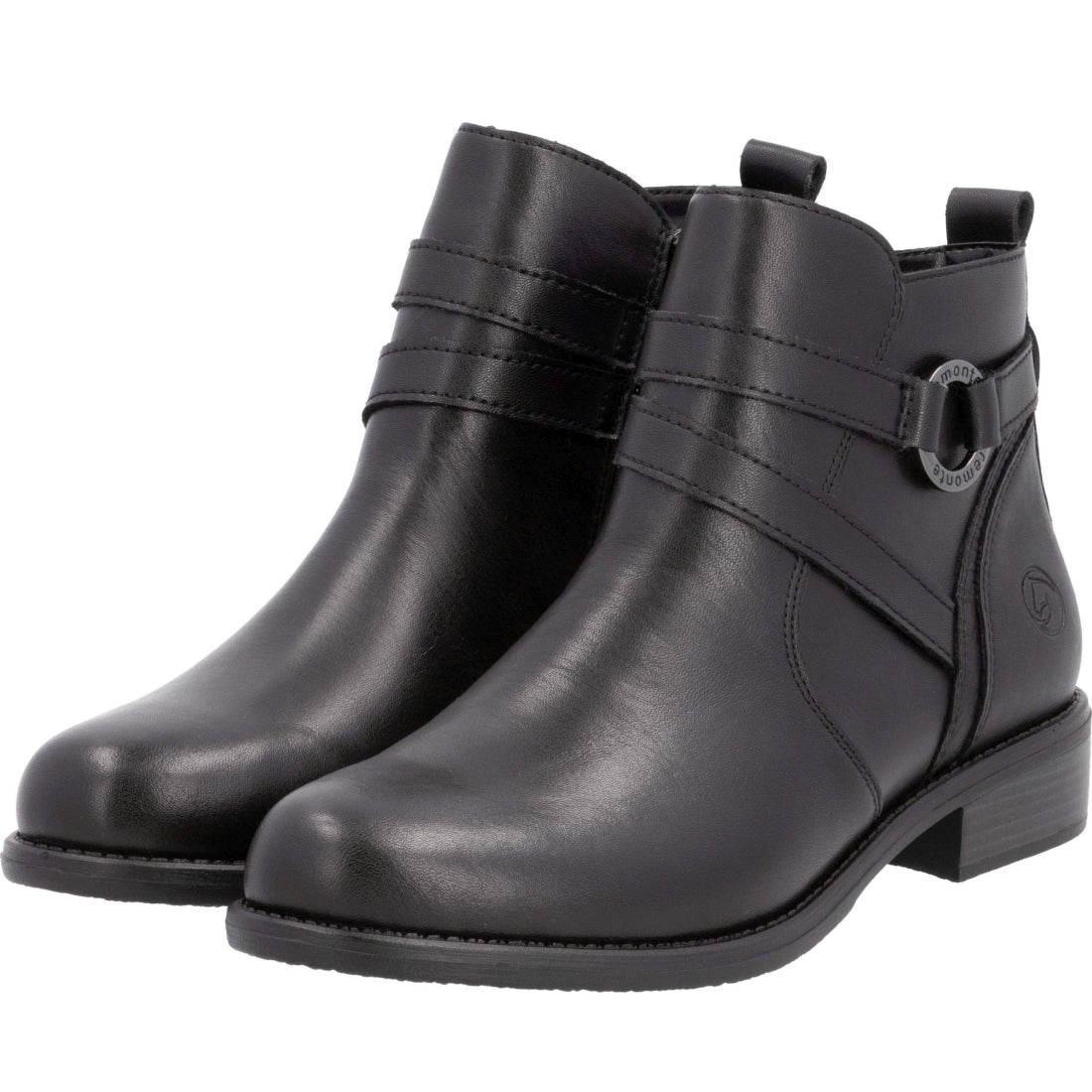 black casual closed ladies mid height boots