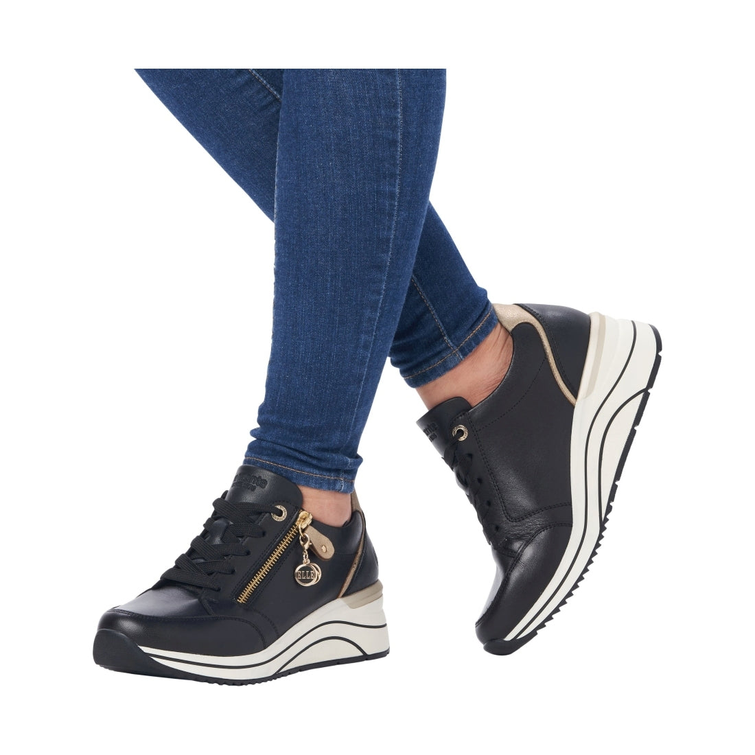 black casual closed ladies shoes