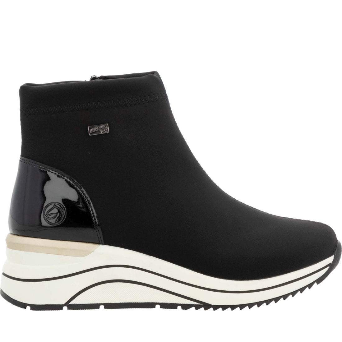 black casual closed ladies mid height boots