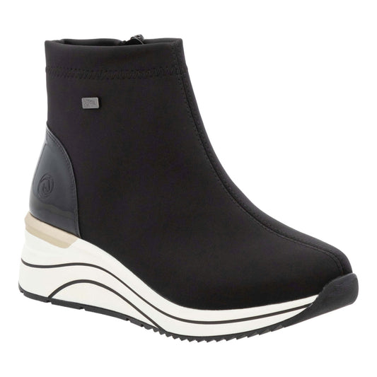 black casual closed ladies mid height boots