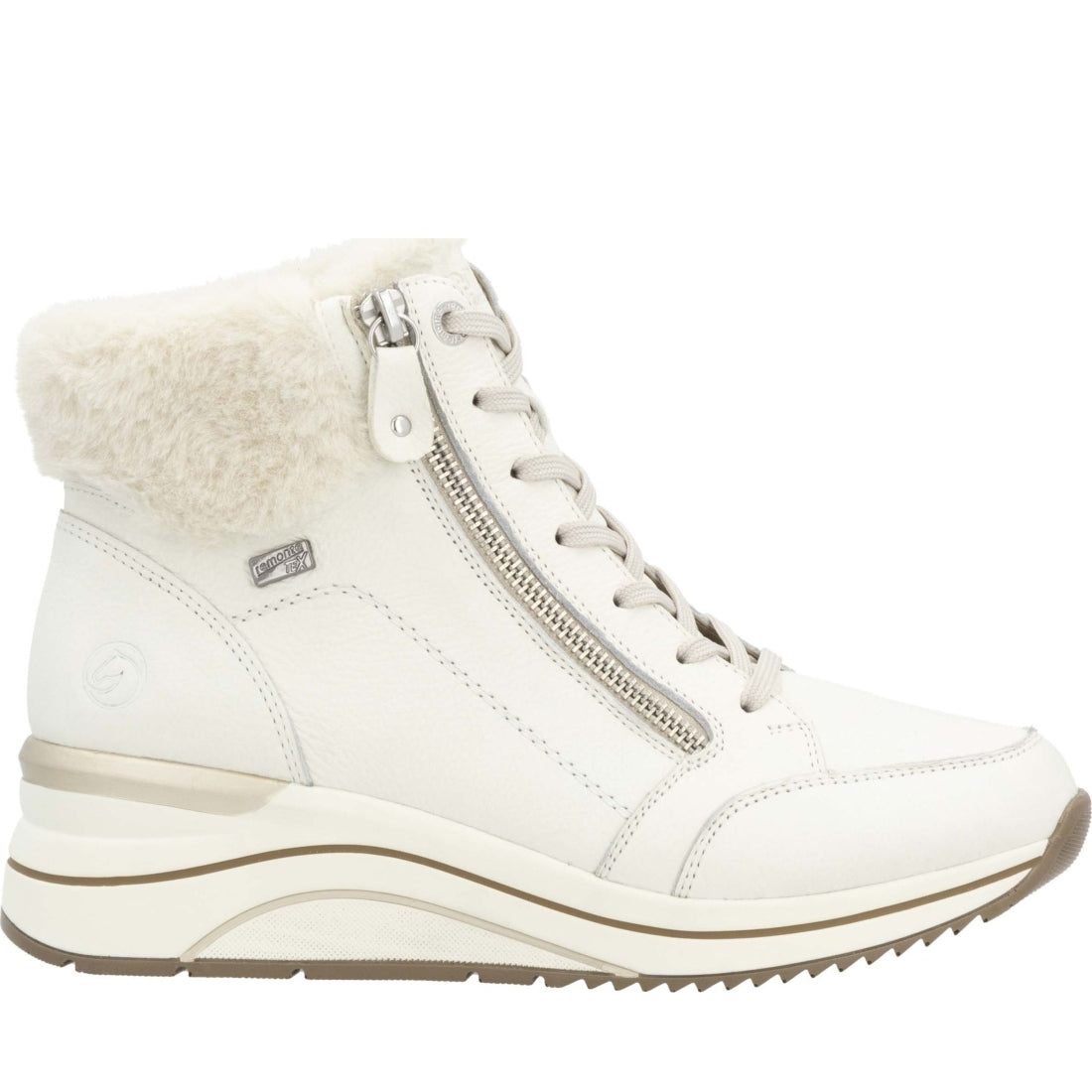 white casual closed ladies mid height boots